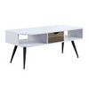 Royal Hampton Table with Melamine Paper Veneer Top and 1 Drawer, White - 3 of 4