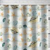 Greenland Home Fashions Kona Luxurious Buttonhole Top Shower Curtain 72" x 72" Ocean - image 4 of 4