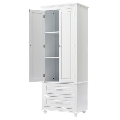 NicBex Tall Bathroom Storage Cabinet,Modern Slim Storage Cabinet with Doors and Drawers for Living Room,Home Office