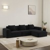 118'' Corduroy Velvet Modular 3-Seater Sofa with Footrest, Convertible Oversized Sofa Bed and Flexible Configuration - 2 of 4