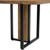 NicBex Dining Table Set for 4 Kitchen Table Wood-Textured MDF Dining Table Set with 4 Brown Suede Chairs for Dining Room - 2 of 4