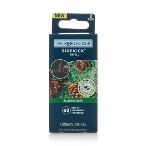 Yankee Candle 2pk Sidekick Car Air Fresheners Universal Refill Balsam Cedar - 1 of 2