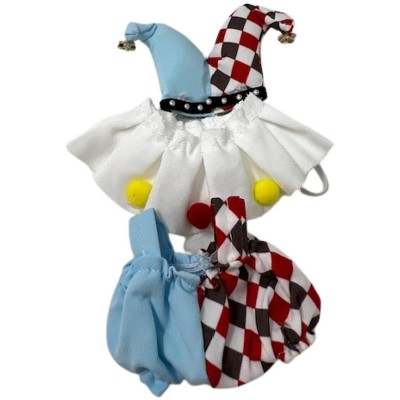 Doll Clothes Superstore Playful Jester Costume for 17.5 cm Labubu Dolls Who Love to Entertain