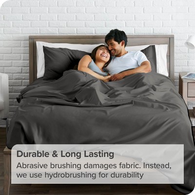 King Gray Egyptian Cotton Microfiber Deep Pocket Flat Sheet