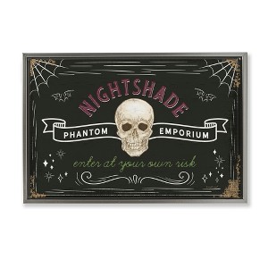 Stupell Industries Nightshade Emporium Sign Floating Frame Canvas Art - 1 of 4