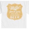 Men's - Miller High Life - The Best Wilwaukee Beer Vintage Crest Logo Short Sleeve Graphic T-Shirt - 2 of 4