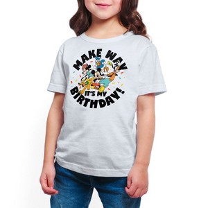 Girls' - Disney - Make Way It's My Birthday Short Sleeve Graphic T-Shirt - 1 of 4