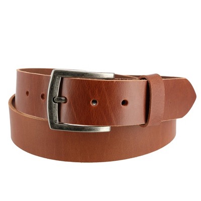 Ctm Men's Leather Bridle Belt With Removable Buckle, 44, Tan : Target