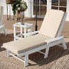 Merrick Lane Outdoor Patio Water-Resistant Chaise Lounge Cushion with Foam Layer - 2 of 4
