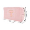 Unique Bargains Corduroy Rectangular Letter Makeup Bag Pink 1 Pc - 2 of 4