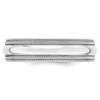 Black Bow Jewelry 6mm 10K White or Yellow Gold Double Milgrain Edge Comfort Fit Band - 3 of 4