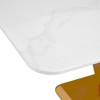 NicBex Dining Table 71" Modern Rectangular Imitation Marble Decorative Glass dining table for Dining Room - 3 of 4