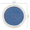REGALWOVEN Round Rattan Indoor Outdoor Wipe Clean Rustic Placemats 15 x 15 Inch 6 Pcs - 3 of 4