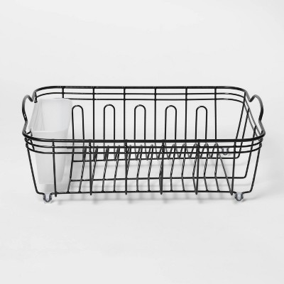 14.1" x 6.4" x 17.9" Steel Dish Drainer Black - Threshold™