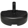 Outsunny Half Round Umbrella Base, Sand or Water Filled Half Patio Umbrella Stand Holder for Garden, 40lb Capacity Water or 46lb Capacity Sand, Black - 4 of 4