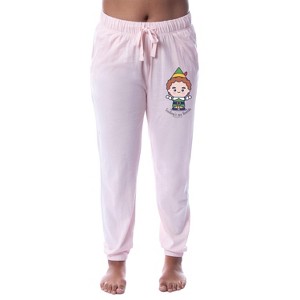 Elf The Movie Womens' Buddy Smiling's My Favorite Sleep Pajama Pants Pink - 1 of 3
