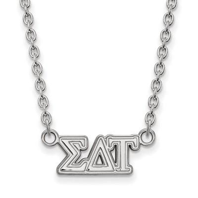 Black Bow Jewelry Sterling Silver Sigma Delta Tau Greek Life Necklace 18 Inch