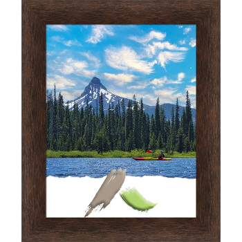 11"x14" Opening Size Narrow Wood Picture Frame Art Warm Walnut - Amanti Art