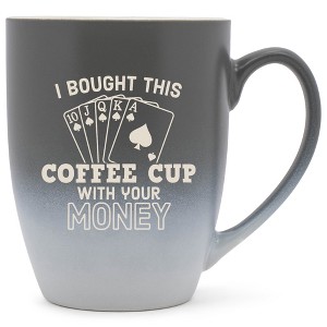 100 North Playing Card 10 Ounce Gray and White Two Toned Ombre, Comfortably Fits Your Hands, Ceramic Tea Coffee Cup Mug, I bought this coffee cup with - 1 of 1