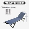 PAGED Chaise Lounge Chair with Side Table Outdoor Patio Lounge Chairs 5 Position Adjustable Backrest for Outside, Pool, Backyard, Beach - 3 of 4