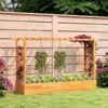 Costway 1/2 PCS 45” Raised Garden Bed with Trellis with Hanging Roof, 2 Side Trellises for Flower - 2 of 4