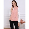 Allegra K Women's Stand Collar Lightweight Gilet Quilted Zip Vest - 2 of 4