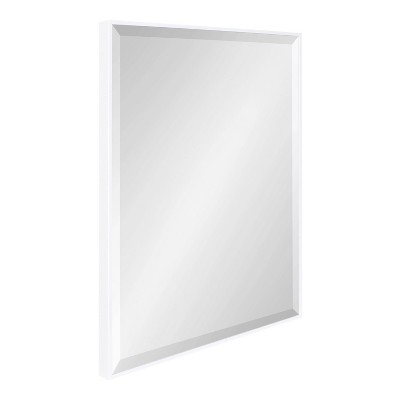 22.7" x 28.7" Rhodes Rectangle Wall Mirror White - Kate & Laurel All Things Decor