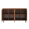Mid-Century Modern Sideboard Buffet Cabinet with Carved Doors & Metal Legs - Modern Storage Cabinet for Dining Room, Living Room - 2 of 4