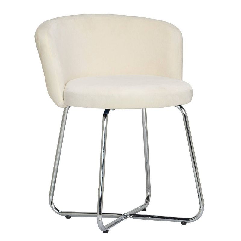 18.25" Catalina Scallop Back Metal Vanity Stool - Hillsdale Furniture, 1 of 14