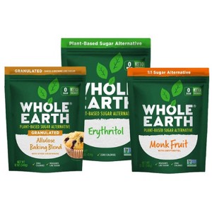 Whole Earth Allulose Erythritol & Monk Fruit Sweetener Variety Pack -  36oz - 1 of 4