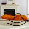 Mjkone Adjustable Widen Rocking Chair,Modern Lounge Nursery with Iron Frame - 4 of 4