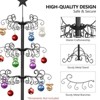 Docred Iron Ornament Display Tree Metal Christmas Tree Stands with Wire Hanging Hooks Balls Bauble Decorations Gift for Halloween Yard Outdoor - 3 of 4