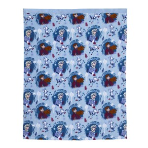 NoJo Disney Frozen 2 Magical Journey Light Blue, Lavender, Teal and White Super Soft Toddler Blanket - 1 of 3