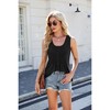 Womens Tank Tops Summer Casual Flowy Tunic Tops Front Pleated Shirts Sleeveless Pelpum Waist Tops with Square Neck - 4 of 4