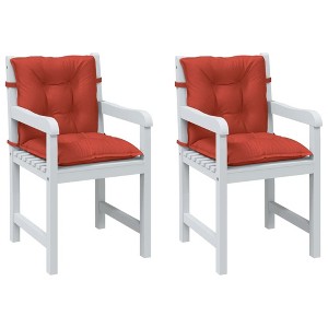 vidaXL Lowback Chair Cushions 2 pcs Melange Red 39.4"x19.7"x2.8" Fabric - 1 of 4