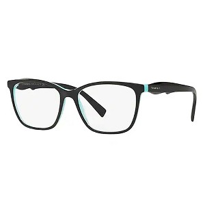 Tiffany & Co. TF 2175 8055 Womens Square Eyeglasses Black on Tiffany Blue 54mm - 1 of 3