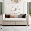 NicBex Twin Size Upholstered Daybed Modern Wooden Bed Frame with 2 Drawers for Bedroom, Living Room, No Box Spring Required, Space Saving - 2 of 4