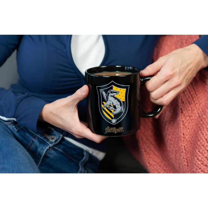 Seven20 Harry Potter Hufflepuff 20oz Heat Reveal Ceramic Coffee Mug | Color Changing Cup, 5 of 7