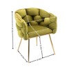 Okak Luxury Modern Velvet Accent Arm Chair,Elegant Single Sofa with Padded Back,Comfy Chair for Living Room,Bedroom,Office - 3 of 4