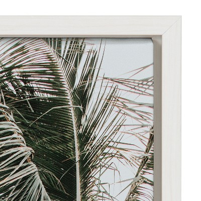 Sylvie Palm Trees Framed Canvas Wall Art, 23x33, White