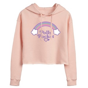 Women's - Polly Pocket - Polly Pocket Rainbow Logo Cropped Graphic Hoodie - 1 of 3