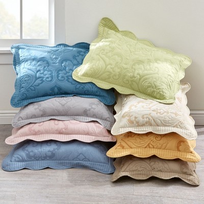 Lavender Embroidered Damask Standard Polyester Sham