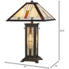 Cal Lighting 60W X 2 Tiffany Table Lamp With 7W Night Light - Tiffany - 2 of 2