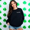 Simply Sage Market Women's Graphic Sweatshirt Embroidered Lucky Typewriter Mini - 2 of 4