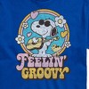 Men's - Peanuts - Feelin Groovy Snoopy And Woodstock Short Sleeve Graphic T-Shirt - 2 of 4