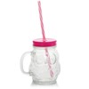 Gibson Home Swirl Delight 12 Piece 13.5 oz Glass Owl Shape Mason Jar Drinking Glass Set - 3 of 4