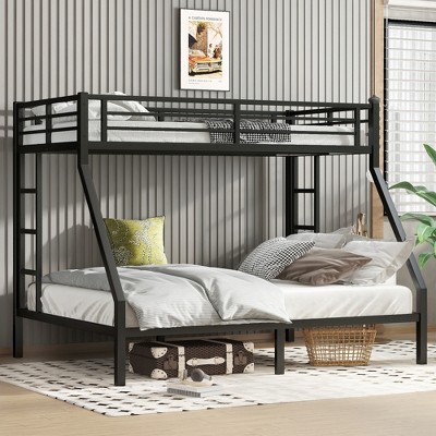 Lycvki Metal Twin XL over Queen Bunk Bed Noise Reduced,No Box Spring Needed
