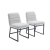 Mid Century Modern Leisure Dining Chairs Set of 2,Modern Kitchen Chair with Upholstered Seat Backrest, Metal Leg,Armless Leisure for Living Bedroom - 2 of 4