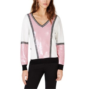 I.N.C International Concepts Womens Colorblocked Pullover Sweater, White, Medium - 1 of 1