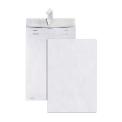 Survivor Lightweight 14 lb Tyvek Catalog Mailers, #15, Square Flap, Redi-Strip Adhesive Closure, 10 x 15, White, 100/Box